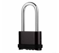 Cerradura de combinación resistente a la intemperie con diseño de doble perno anticorte antipalanca para almacenes y vehículos de seguridad al aire libre en aleación de zinc negro (B)