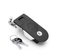 Cerradura de compresión de montaje empotrado para gabinete, aleación de zinc, palanca de bloqueo de puerta, funciona a mano, 1 pieza (negro)