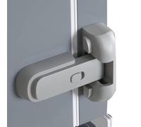 Cerradura de congelador, cerradura de puerta de refrigerador y congelador para niños, a prueba de niños, cerradura de pestillo para mantener la puerta cerrada, no requiere herramientas, fácil