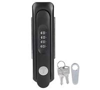 Cerradura de contraseña de gabinete de aleación de zinc con llaves Cerradura codificada de combinación para gabinetes de comunicación Archivadores Equipaje Oficina en casa (Negra)