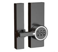Cerradura de contraseña para puertas interiores, perno de empuje sin llave con código de combinación, bloqueo de seguridad de aleación de zinc para baño, dormitorio, oficina, sin perforaciones (luz