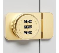 Cerradura de contraseña sin llave para instalación sin taladrar, cerradura de código mecánico de 3 dígitos, cerradura digital con botón pulsador para puerta de gabinete de cristal, taquilla, puerta