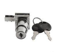 Cerradura de cristal para gabinete, vitrina de aleación de zinc, cierre puerta correderas de vidrio + 2 llaves para vidrio de 5 a 8 mm