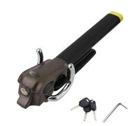 Cerradura de dirección aleación aluminio, seguridad antirrobo con alarma bocina, 3 teclas únicas, interruptor ventana emergencia, cerradura coche Barra Bloqueo Volante