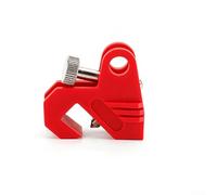 Cerradura de disyuntor para caja moldeada pequeña y mediana y disyuntores en miniatura, cuerpo PA de nailon reforzado con tornillos cromados, rojo, herramienta (para HS-D14)