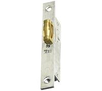 Cerradura de embutir art. 764 rodillo ajustable, frontal de acero cromado.