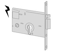 Cisa Cerradura eléctrica 11560-10 para puerta 14010, entrada derecha, 60 mm