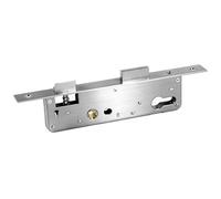Cerradura de embutir para marco de tubo de acero inoxidable, distancia de 92 mm, mandril de 20/25/30/35/40 mm, inserto de cerradura para puerta izquierda/derecha, cerradura para puerta de jardín