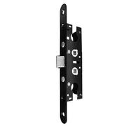 Cerradura de embutir para puertas, Cuerpo de cerradura de embutir for puertas contra tormentas, aleación de zinc de 2 puntos, multicolor, espacio entre pernos de 2,5"(Black)