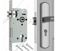 Cerradura de embutir universal, habitación Cerradura de embutir, Cerradura empotrable, 72mm cerradura de embutir, plata cerraduras de embutir, adecuada para caja de cerradura de puerta(210x22mm)