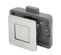 Cerradura de empuje para cajón de armario, caravana, barco, para puerta de 18 mm, aleación de zinc, cromado, negro, compatible con furgonetas y muebles del hogar (cromo)