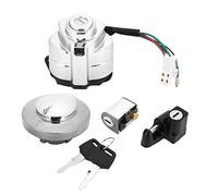 Cerradura de encendido Tapa de gasolina Cerradura de dirección de casco con llave para VT250/Magna 250 Steed 400 VLX 600/VT600 Shadow 400 VT750/Shadow 750
