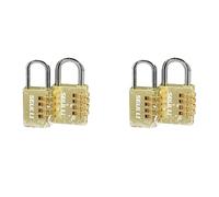 Cerradura de equipaje de metal reiniciable de 4 dígitos, adecuada para mochilas, gimnasios, escuelas, gabinetes de almacenamiento, cercas, puertas, correas, dorado gold Medium4