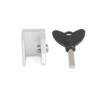 Cerradura de gabinete aleación aluminio ajustable antirrobo con limitador seguridad for ventanas, protección infantil(Black-16mm)