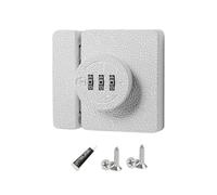 Cerradura de gabinete blanca sin llave, antipalanca, seguridad de 3 dígitos, fácil instalación, cerradura de seguridad con cerradura para puerta corredera de armario