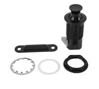 Cerradura de gabinete, cerradura de cajón redonda de aleación de zinc Empuje para abrir herrajes de gabinete para reemplazo de cajón de caja de herramientas de buzón de archivos (Black)