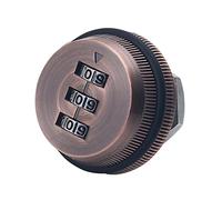 Cerradura de gabinete con combinación de 3 dígitos: cerradura de seguridad sin llave for gabinetes, cajones, buzones y más(Red Bronze)