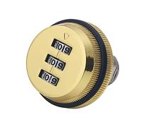 Cerradura de gabinete con combinación de 3 dígitos: cerradura de seguridad sin llave for gabinetes, cajones, buzones y más(Gold)
