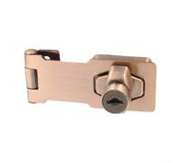 Cerradura de gabinete de aleación de zinc con llaves para armarios, cajones, taquillas, puertas de garaje, pestillo funcional para necesidades básicas de seguridad (cobre rojo de 2.5 pulgadas)