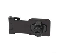 Cerradura de gabinete de aleación de zinc con llaves para armarios, cajones, taquillas, puertas de garaje, pestillo funcional para necesidades básicas de seguridad (2.5 pulgadas, negro)