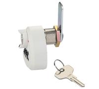 Cerradura de gabinete de combinación de 3 dígitos, cerradura mecánica de aleación de zinc, para puerta de cajón de buzón, 20/25 mm con llave de repuesto (20 mm, blanco)