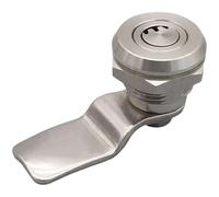 Cerradura de gabinete de distribución de 22 mm, cerradura de panel de acero inoxidable 304, cerradura de media luna, cerradura de puerta de gabinete, cerradura de gabinete de leva, MS705, 1 unidad