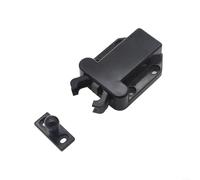 Cerradura de gabinete de rebote automático, pestillo de empuje para abrir con tornillos, cierre magnético de plástico ABS para cajones, armarios, accesorios de instalación (negro)