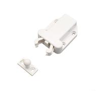Cerradura de gabinete de rebote automático, pestillo de empuje para abrir con tornillos, cierre magnético de plástico ABS para cajones, armarios, accesorios de instalación (blanco)