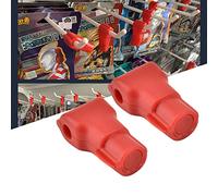 Cerradura de gancho antirrobo de 100 piezas, rojo anti barrido, gancho de exhibición de seguridad para tiendas minoristas, con desbloqueo magnético especial, para enlace de productos básicos,(7MM)