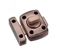 Cerradura de gancho de aleación de zinc en ángulo recto para puertas correderas y construcción de metal para seguridad de puerta de inodoro (rojo)