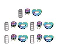 Cerradura de Giro con Forma de Corazón, 5 Sets Zinc Aleación para DIY Bolsos y Carteras - Durable, Colorida y Fácil de Usar para Manualidades