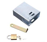 Cerradura de grifo exterior, cubierta de bloqueo de grifo de metal al aire libre con cerradura y 2 llaves para grifos exteriores para jardines, cocinas y áreas al aire libre (plata)