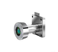 Cerradura de huellas dactilares para cajones y buzones, cilindro de bloqueo inteligente de aleación de zinc diseñado para la seguridad del gabinete en oficinas y hogares con acceso biométrico (plata)