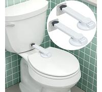 Cerradura de inodoro para bebé, cerradura de tapa de inodoro ideal a prueba de bebés con brazo, no necesita herramientas, fácil instalación con adhesivo 3M, bloqueo de seguridad superior para asiento