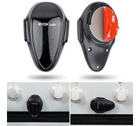 Cerradura de la puerta del horno, 2 pzs, en Negro, adhesivo especial, resistentes al calor, Diseño de doble botón, Bloqueo de Seguridad Horno, Estufa, Cajón, Puerta, Cerradura de Seguridad para Niños