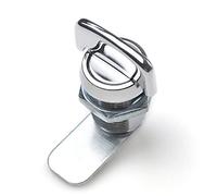 Cerradura de leva, cerradura de archivador, Cerradura de leva descentrada 22 mm con accionamiento manual, sin llave, for gabinete, buzón, cajón, pestillo plateado