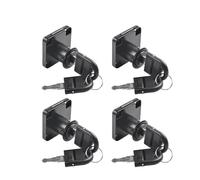 Cerradura de leva, cerradura de cajón de cilindro de 21 mm con 2 llaves para armarios, buzones de correo, muebles, cerradura de seguridad de acero laminado en frío, paquete de 4