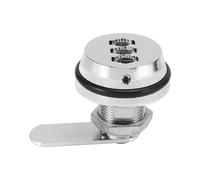 Cerradura de leva con combinación de código de aleación, sin llave, para buzón de correo, gabinete RV, 3 diales plateados