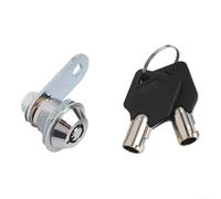 Cerradura de leva con dos llaves para gabinete, escritorio, buzón, cajón, aplicaciones de 16-30 mm de diámetro, operación reversible de parada y giro (16 mm)