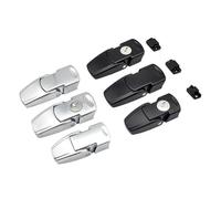 Cerradura de leva con llaves, Cerradura de palanca seguridad con pestillo cerrojo gabinete metal revestido negro XK723 DK604 dos llaves(Xk723-v7-2b)