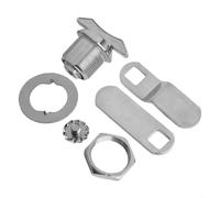 Cerradura de leva de aleación de zinc compensación de 0.63 pulgadas para | Diseño de leva compensada, asegura para compartimentos de caravana, cuerpo de aleación de zinc, acabado blanco