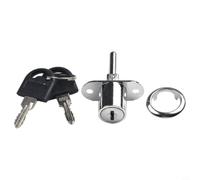 Cerradura de leva de aleación de zinc de 16 mm para cajón de archivador | Cerradura robusta de 19 mm, ideal para pedestales de oficina, color plateado, evita que se balancee, duradero
