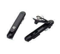 Cerradura de leva for panel de gabinete eléctrico de 6,3 pulgadas y 160 mm, tipo empuje, cerradura de puerta emergente, 1 unidad(Black)