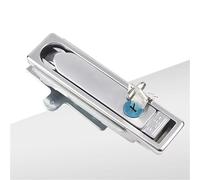 Cerradura de leva Panel Cine eléctrico, cerradura puerta emergente tipo empuje, Hardware plateado mate, 1 Uds(L132mm)