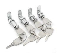 Cerradura de leva pequeña para armarios, buzones y vitrinas, material de aleación de zinc, diseñado para mayor seguridad y fiabilidad, viene con dos llaves de repuesto (20 mm)