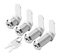 Cerradura de leva pequeña para armarios, buzones y vitrinas, material de aleación de zinc, diseñado para mayor seguridad y fiabilidad, viene con dos llaves de repuesto (30 mm)