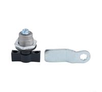 Cerradura de leva sin llave con lengüeta giratoria para armarios y puertas de gabinete de distribución que ofrece un cierre seguro para varios usos comerciales y residenciales (negro)