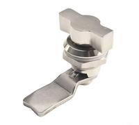 Cerradura de leva sin llave de aleación de aluminio con lengüeta cilíndrica para armarios de distribución, operaciones de divisas, cajas fuertes, taquillas y buzones (acero inoxidable)