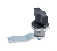 Cerradura de leva sin llave de aleación de aluminio con lengüeta cilíndrica para armarios de distribución, operaciones de divisas, cajas fuertes, taquillas y buzones (negro)