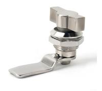 Cerradura de leva tubular de rosca, aleación de aluminio, cilindro de leva, cerradura sin llave para puerta, buzón, caja fuerte, armario, buzón (acero inoxidable)